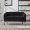 Glam Mini Loveseat, Accent Couch - Black - Image 4