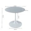 5 Piece Dining Set (MDF Table And 4 Fabric Chairs) - White - Image 6