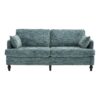 Modern Style Chenille 2 Seater Wood Legged Sofa With LED Light, USB Charging Port And Storage Bag - Lake Blue - Image 27