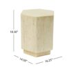 Hexagonal Archaistic Side Table High Quality Magnesium Oxide - Antique Brown - Image 3