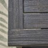 Realm - Outdoor Bench With Slat Panel Top And Base - Dark Gray - Image 9