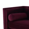 Jack - Modern Tuxedo Tufted Sofa - Burgundy - Image 8