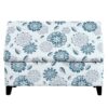Luxury Storage Ottoman With Floral Patterned Fabric, Soft Close Hinges, Functional Footrest & Seat - Multicolor - Image 14