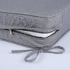 Outdoor Loveseat Cushion Set, Waterproof & 3 Year Fade Resistant Patio Furniture Cushions With Removable Cover, Ties And Hidden Zipper (Set of 3) - Gray - Image 8