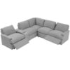 Power Recliner Corner Sofa Home Theater Reclining Sofa Sectional Couches With Storage Box, Cup Holders, USB Ports And Power Socket For Living Room - Gray - Image 14