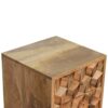 Mini Cube Carved 2 Drawer Nightstand - Oak - Image 8