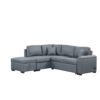 Sleeper Sectional Sofa, L-Shape Corner Couch Sofa - Bed With Storage Ottoman & Hidden Arm Storage & USB Charge For Living Room Apartment - Dark Gray - Image 11
