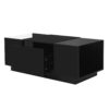 LED Coffee Table, Modern Center Table, Coffee Table With Open Storage Compartment And 2 Hidden Drawers For Living Room - Black - Image 9