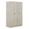 3 Door Shutter Wardrobe With Shelves - Gray - Image 20