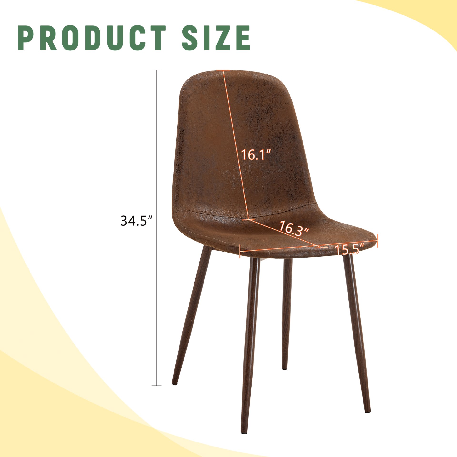(Set of 4) Backrest AndTransfer Legs Chairs Adding A Touch Of Elegance To Minimalist And Scandinavian Style Homes - Walnut - Image 3