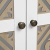 Hollow Pattern 2 Door 3 Drawer Wardrobe, The Collision Of Wood Color, Suitable For Bedrooms And Dressing Rooms - White - Image 19