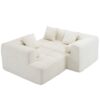 Sectional Sofa Full Compressed Sofa Modular Sofa Couch Free Combined Sofa With Deep Seating And 2 Side Pockets For Living Room - Beige - Image 24