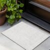 Macau - Non - Slip Accent Rug, Elegant Design - White / Gray - Image 5