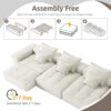 Modern Oversized Modular Sectional Sofa, Sparkling Fabric Soft Cushion Sofa With 6 Pillows, 6 Pieces Diy Combination Tufted Sofa, No Assembly Required - Beige - Image 18
