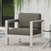 Aviara - Club Chair Outdoor Seating Aluminum - Natural - Image 4