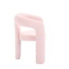 Contemporary Designed Velvet Upholstered Accent / Dining Chair With Armrests - Pink - Image 21