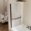 Aluminum Alloy Bathtub Shower Door With 6Mm Tempered Glass - Matte Black - Image 7