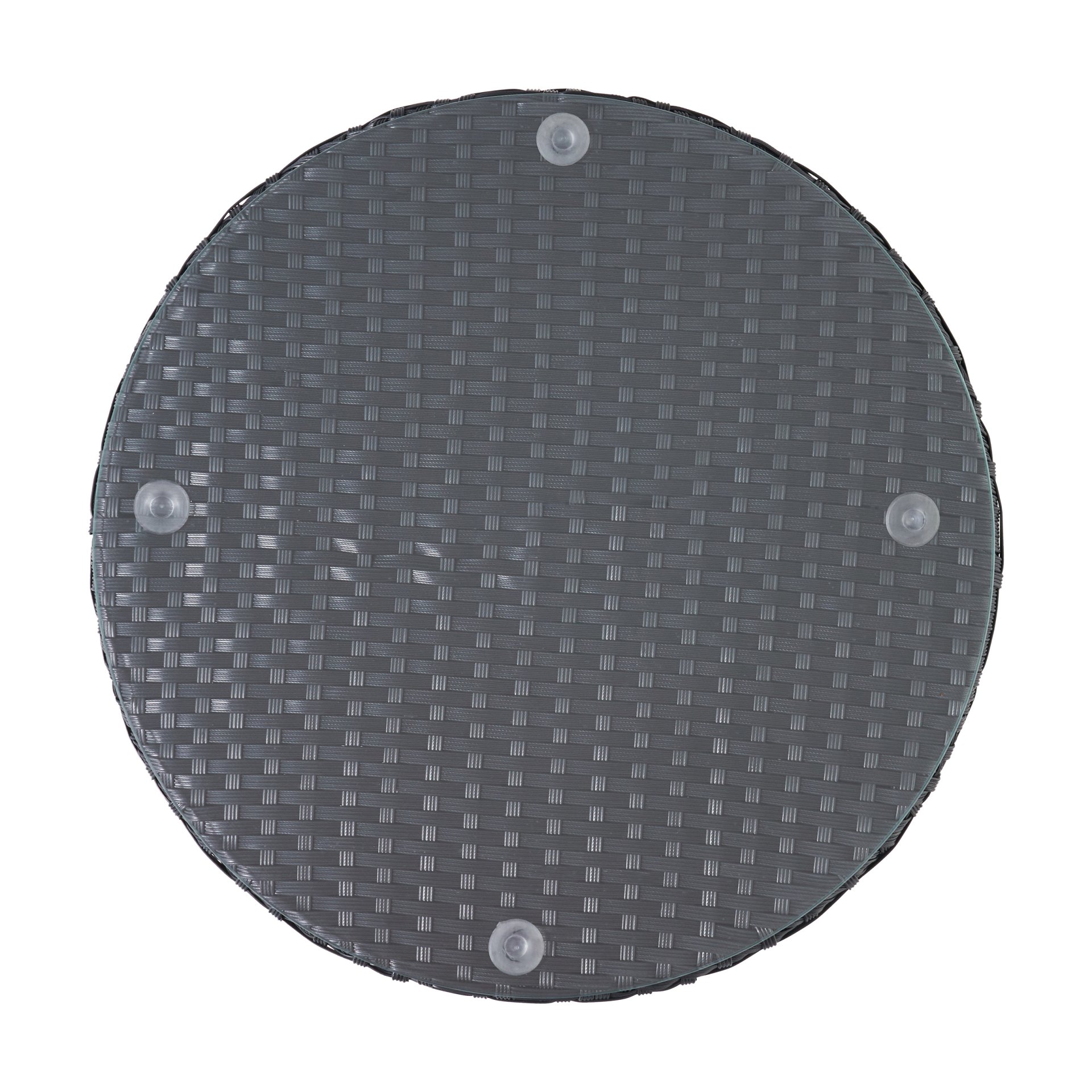 Kono - Outdoor 3 Pieces Chat Set With Cushions And Tempered Glass Tabletop - Black / Ivory - Image 14