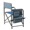 Padded Folding Outdoor Chairs With Storage Pockets (Set of 2), Lightweight Oversized Directors Chair For Indoor, Outdoor Camping, Picnics And Fishing - Blue / Gray - Image 11