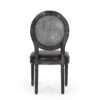French Country Dining Chair (Set of 2) With Cane Backrest - Black - Image 11
