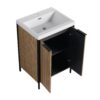 Contemporary Freestanding Bathroom Vanity With Resin Sink & Soft Close Doors - Light Coffee - Image 15
