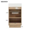 Bathroom Vanity With Reversible Resin Sink, Cabinet & Zinc Alloy Handles - Wood - Image 11