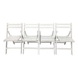 Folding Special Event Chair, Foldable Style (Set of 4) - White