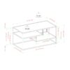 Contemporary Two Tone Metal Coffee Table - Dark Walnut - Image 5