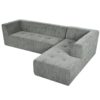 Modular Combination Sofa Set, Modern Minimalist Sofa, Living Room Upholstered Sofa Bed, Bedroom, 2 Pieces Computer Free Combination, L - Shaped - Light Gray - Image 26