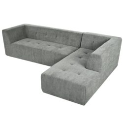 Modular Combination Sofa Set, Modern Minimalist Sofa, Living Room Upholstered Sofa Bed, Bedroom, 2 Pieces Computer Free Combination, L - Shaped - Light Gray