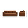 Knox - Modern Farmhouse Sofa - Burnt Orange - Image 6