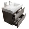 Alice - 30" Bathroom Vanity With Sink, Large Storage Wall Mounted Floating Bathroom Vanity For Modern Bathroom, One-Piece Sink Basin Without Drain And Faucet - Gray / White - Image 5