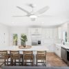 Indoor Ceiling Fan With 5 ABS Blades Remote Control Reversible Dc Motor For Living Room - White - Image 7