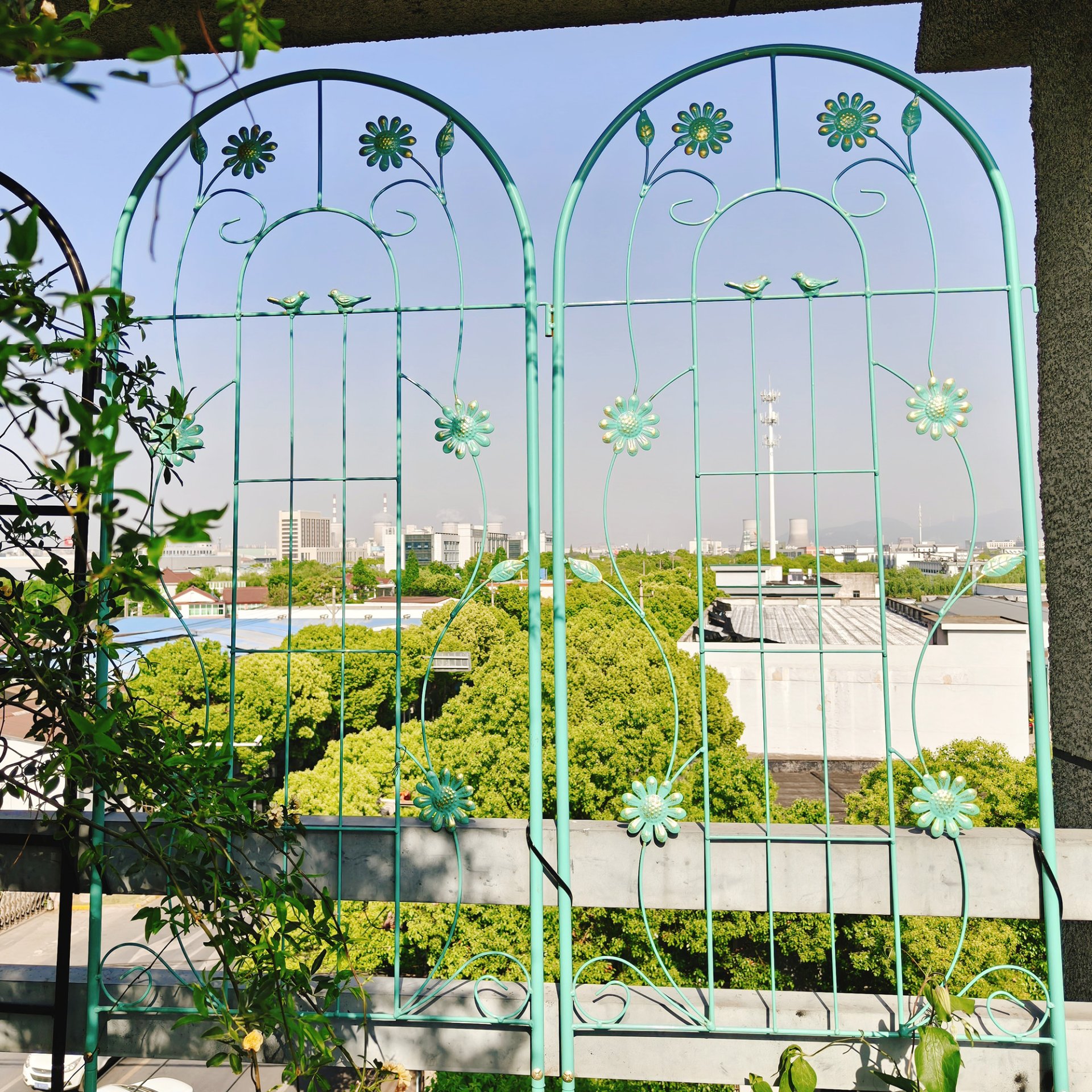 2 Pack Metal Garden Trellis Rustproof Trellis For Climbing Plant Outdoor Flower Support - Green - Image 9