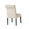 Dining Rolltop Chairs (Set of 2), Upholstered Armless Chair With Wood Leg - Ivory - Image 8