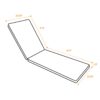 2 Piece Outdoor Chaise Lounge Cushion Set, Replacement Cushions For Patio Furniture - Yellow / White - Image 5