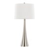 Diana - Contemporary Table Lamp (Set of 2) - Nickel / White - Image 2