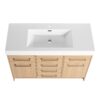 Original 48" Freestanding Bathroom Vanity With Resin Sink Soft Closing Doors And Drawers Plywood Construction - Oak - Image 10