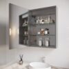 26" X 20" Bathroom Medicine Cabinet With LED Mirror, Anti-Fog, Waterproof, 3000K~6000K Single Door Lighted Bathroom Cabinet With Touch Swich, Dimmable, Recessed Or Surface Mount (Left Door) - Silver - Image 2