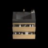 Alice - U091-Alice30W-106 Natural Oak Bathroom Vanity With Sink, Large Storage Wall Mounted Floating Bathroom Vanity For Modern Bathroom, One-Piece Black Sink Basin Without Drain - Light Oak - Image 6