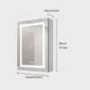 20 X 28" Bathroom Medicine Cabinet With Mirror Wall Mounted LED Bathroom Mirror Cabinet With Lights, Anti-Fog, Waterproof, Dimmable, 3000K~6000K, Single Door, Touch Swich, Storage Shelves - Silver - Image 3
