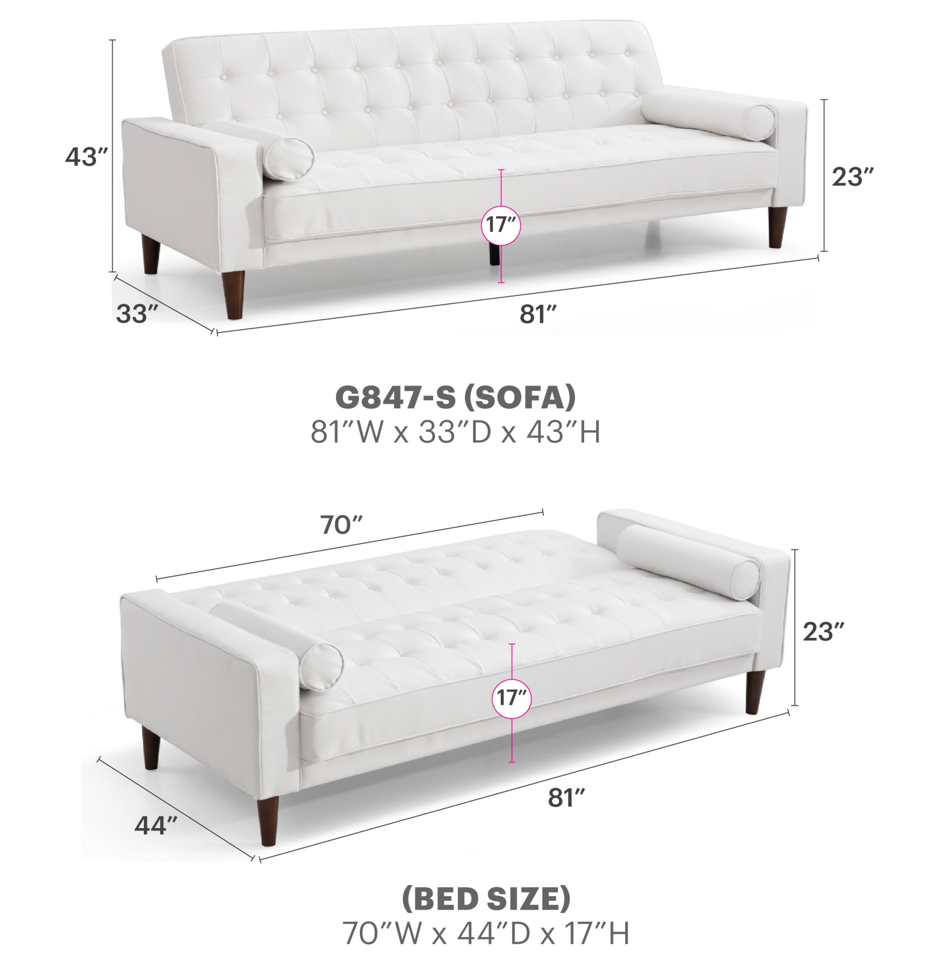 Andrews - Sofa Bed - White - Image 2
