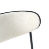 Boucle Modern Kitchen Dining Chair With Bentwood Ash Veneer Back And Black Metal Legs, (Set of 2) - Cream - Image 13