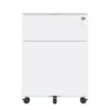 2 Drawer Mobile File Cabinet With Lock Steel File Cabinet For Legal / Letter / A4 / F4 Size / Home / Office Design - White - Image 6