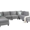Simona - Velvet 8 Piece Modular Sectional Sofa - Gray - Image 7