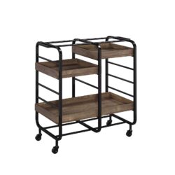 Vorrik - Serving Cart - Black / Walnut