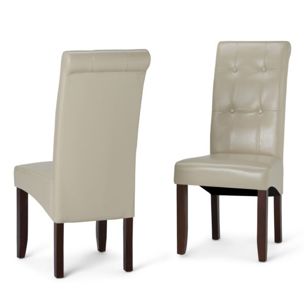 Cosmopolitan - Deluxe Tufted Parson Chair (Set of 2) - Satin Cream