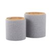 Tray - Contemporary Nesting Ottoman Set - Gray / Natural - Image 4