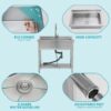 Stainless Steel Freestanding Utility Sink With Pull Out Faucet, Large Single Bowl - Brushed Nickel - Image 8