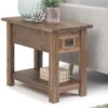 Monroe - Narrow Side Table - Rustic Natural Aged Brown - Image 8